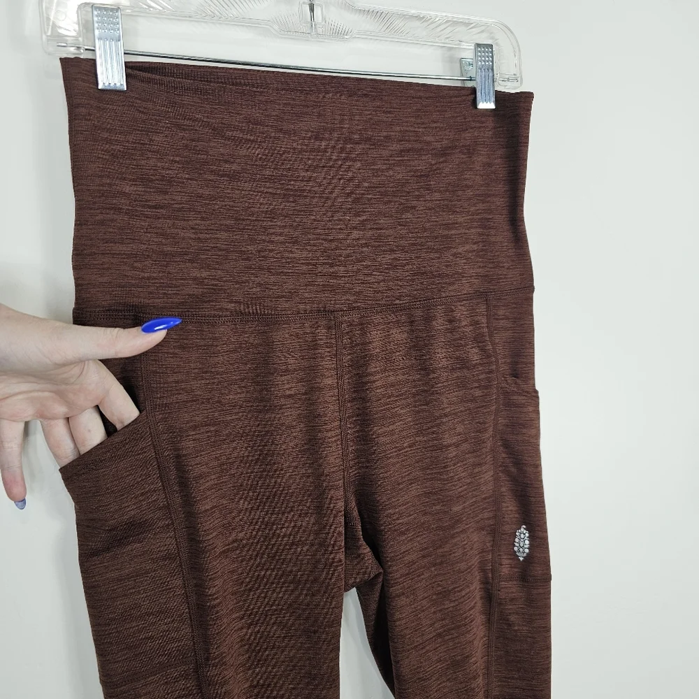 Free People Movement Zen Again Heather Flare Leggings / Yoga Pants Small - Picture 6 of 7